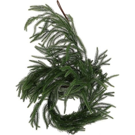 Guirlande de pin décorative et réaliste pour cheminée, table ou mur, 180 x 10 x 5 cm, verte, très réaliste, lot de 1 (1/5)