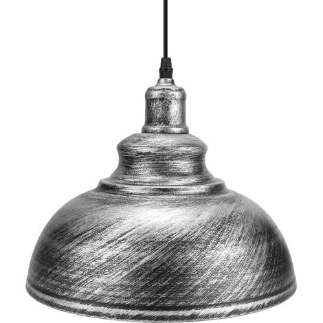Moderne industrielle Hängelampe mit Topfdeckel, 30 cm Durchmesser, silberfarben, für Esszimmer, Arbeitszimmer, Deckenbeleuchtung, Dekoration (1/5)