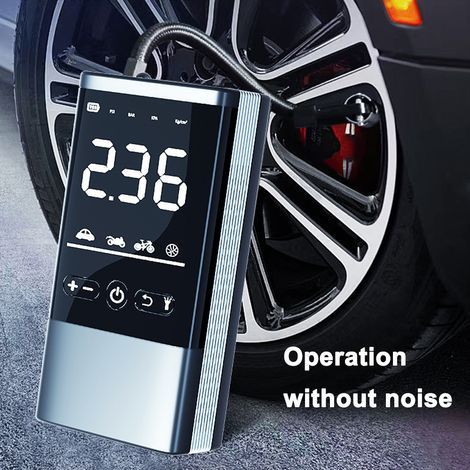 Pompe de gonflage de voiture, pneu à affichage numérique Portable sans fil, avec lumière, pour moto, vélo, Football, basket-ball (1/5)