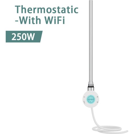 NRG Smart WiFi Thermostatic Electric Heating Element for Heated Towel Rail Radiator 250W White (1/3)
