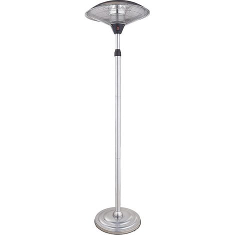 Außenheizer mit Sockel Koel Silver 2000W 2 Leistungen Kippschutz IP34 (200xØ60x60cm)