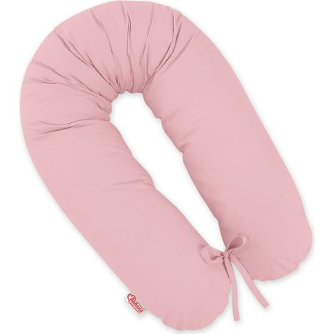 Almohada de embarazo más larga para que las mujeres embarazadas duerman cómodamente + Funda extraíble - Rosa empolvado (1/5)