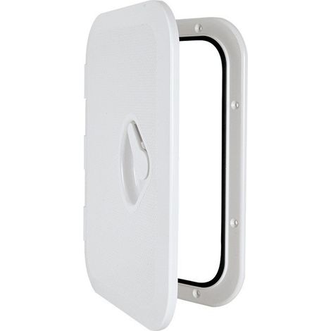 Weiße, quadratische Deckabdeckung, Lukenabdeckung, Handlochabdeckung, ABS-Kunststoff, alterungsbeständig, für Yachten, Schnellboote und Wohnmobile – 270 x 375 mm (1/4)