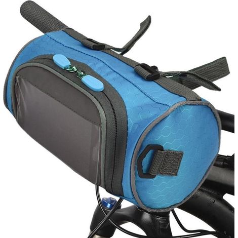 Borsa da manubrio per bicicletta con supporto per smartphone – impermeabile – borsa da manubrio per bicicletta – supporto per smartphone per bicicletta – fino a 6,2 pollici – verde (1/5)