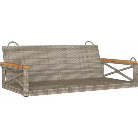 Maison Exclusive - Hängebank Grau 109x62x40 cm Poly Rattan