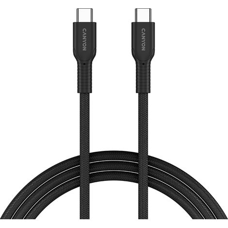 Cable trenzado Canyon OnWire 60CL C-C de 60 W, 1 m, negro (1/4)