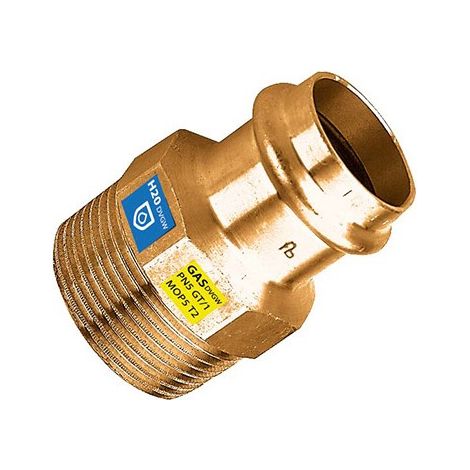 Raccordo dritto bronzo 1" x 22 mm a pressare maschio FRABO