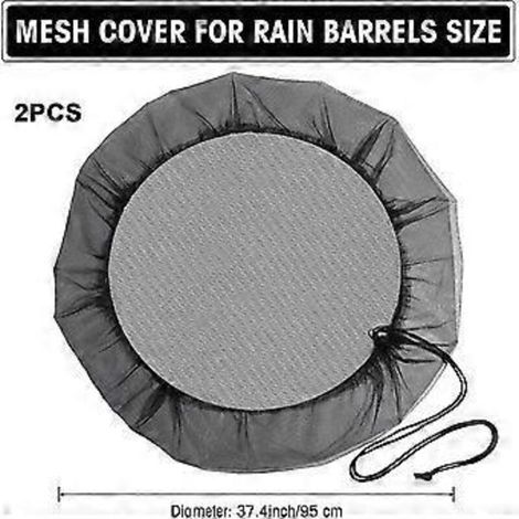 Lot de 2 filets pour récupérateur d'eau de pluie, 95 cm, avec cordon de serrage (1/4)
