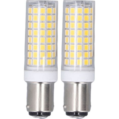 Pack of 2 BA15D 10W dimmable energy-saving LED wall bulbs, 102 LED ceramic bulbs, AC 100-120V (1/5)