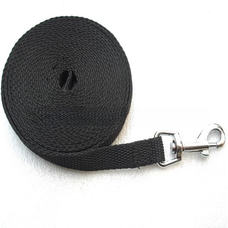 Laisse de dressage pour chien, chaîne noire, 4,5 m x 1,5 cm. (1/5)