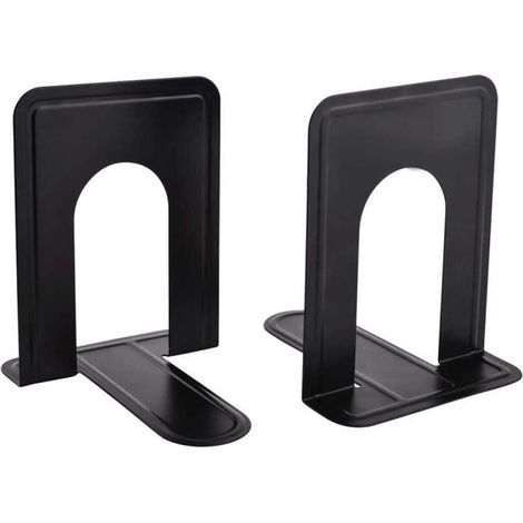 Buchstützen, Buchstützen aus schwarzem Metall, Aufbewahrungsmöglichkeiten für Buchstützen, Buchstützen aus schwarzem Metall, Buchstützen fürs Schlafzimmer, Buchstützen fürs Büro (1/4)