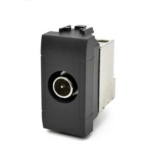 Presa tv derivata compatibile con living light international air connettore maschio prese da incasso per moduli nero (1/3)