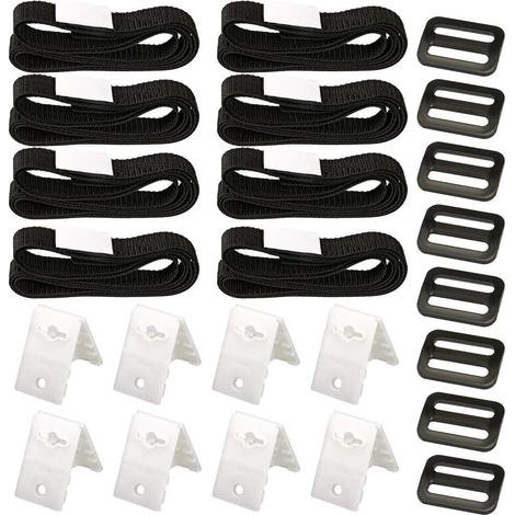 Kit de Fixation pour Bâche Solaire de Piscine, Fixation Bobine Couverture Solaire, Rouleau de Couverture de Piscine Ceinture, Sangles Serrage Couverture Piscine pour Couvertures de Bâches de Piscine (1/5)
