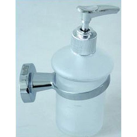 Cleafe - Dispenser Per Sapone Liquido Acciaio Vetro Fissaggio A Parete Portasapone 52437a - (1/3)