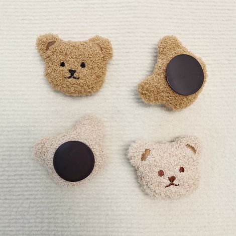 Aimant de réfrigérateur en forme d'ours en peluche, aimant souple en caoutchouc, aimant 3D en forme d'animal pour la décoration de la cuisine et du café (1/5)
