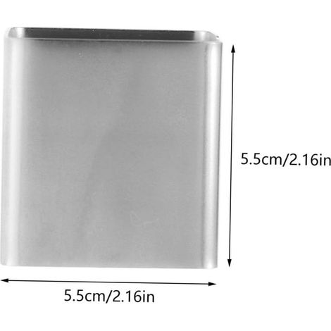 Lot de 2 cercles à mousse carrés en acier inoxydable, moules à gâteaux carrés de 75 cm (1/3)