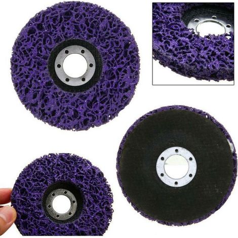 Disque De Nettoyage - 125 mm - Pour Meuleuse D'angle - Pour Métal Pierre Bois - Lot De 5 (1/3)