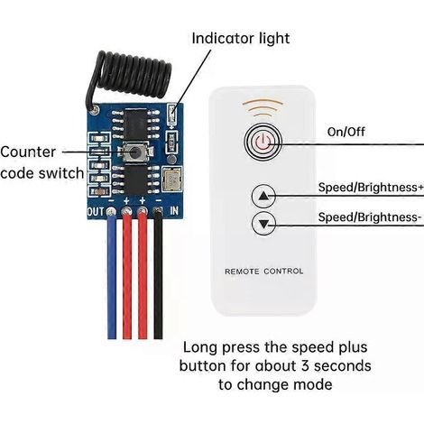 DC33-24V 40W PWM Dimmmodul mit Dimm- und Atmungsfunktion für LED- und Halogenlampen (1/4)