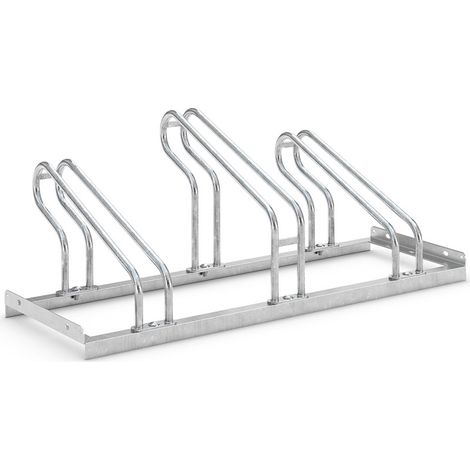 BRB Support de vélo galvanisé à chaud pour 3 vélos Utilisation unilatérale