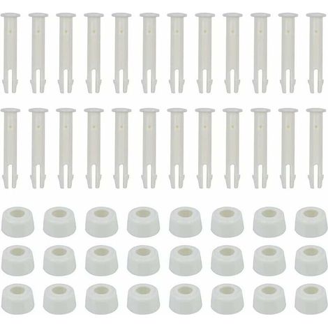 Lot de 24 broches pour piscine - 6 cm - Avec capuchon - Accessoires pour piscine