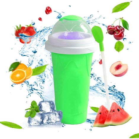 Gobelet à smoothie Pinch Freezer, gobelet à smoothie d'été (vert), vert avec couvercle (1/5)