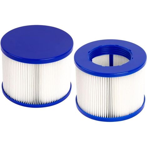 Stück Infinite Einschraub-Spa-Filterkartuschen, 75 x 100 mm Filter, Einschraub-Spa-Filter für Gymax Spa Pool Spa Whirlpool Filter Ersatzkartuschen, Blau und Weiß (1/4)