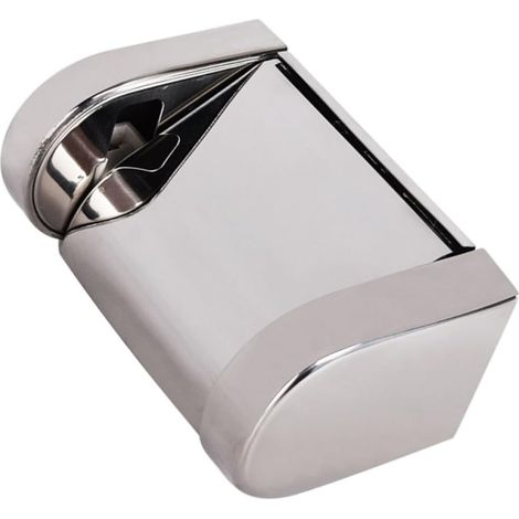 Porte-rouleau WC avec étagère argenté inox pour toilettes (1/5)