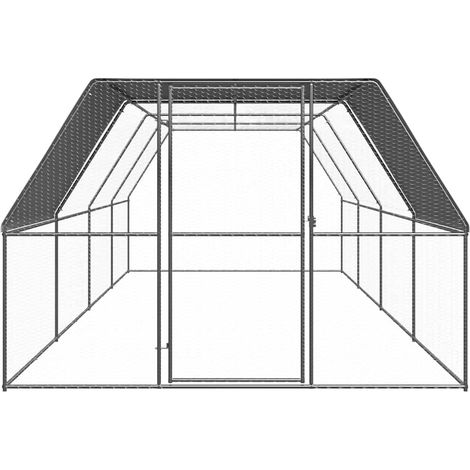 Maison Exclusive - Pollaio per Esterni 3x8x2 m in Acciaio Zincato (1/5)