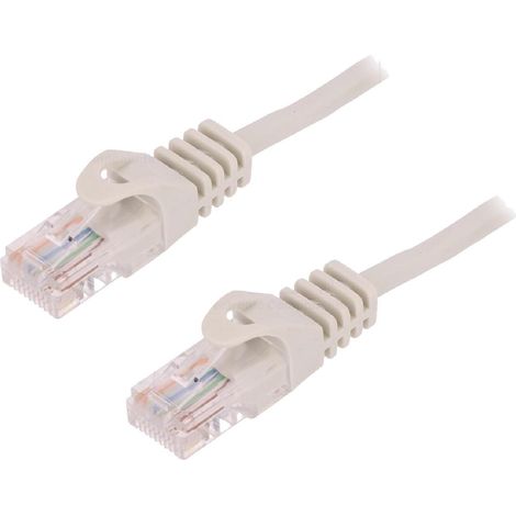 Cable reseau RJ45 male U-UTP Cat.5e gris- 1.5m