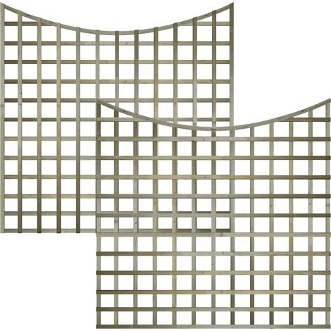 Premier 6ft x 6ft Concave Top Standard Square Garden Trellis Panel