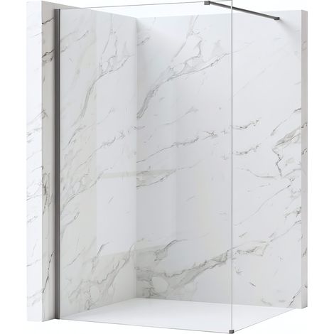 PARED DE LA DUCHA REA FLEXI TRANSPARENT TITANIUM 80