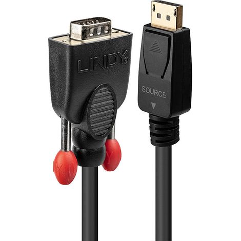 Câble adaptateur Lindy 2M DisplayPort vers VGA, 41942