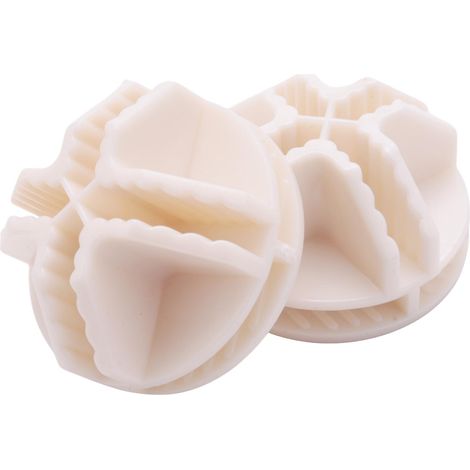 Connecteurs carrés en plastique pour armoire modulaire et étagère de rangement carrée en treillis métallique, lot de 8 (blanc) (1/4)