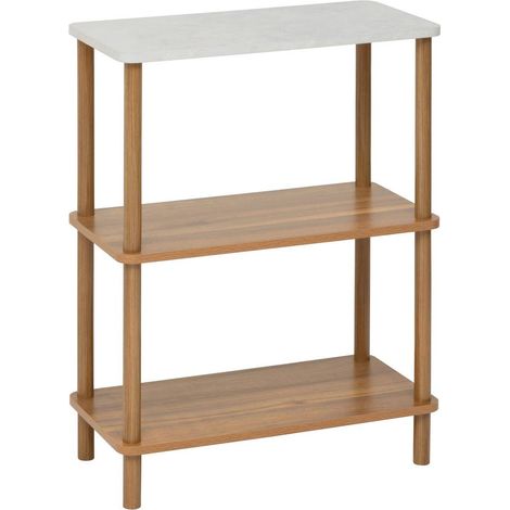 Come scaffale a 3 livelli effetto legno e marmo - 5five (1/5)