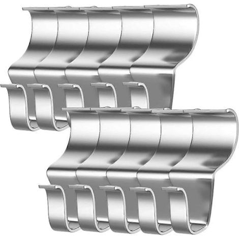 Lot de 10 crochets pour bardage, clips de fixation pour bardage vinyle sans perçage, A (1/5)