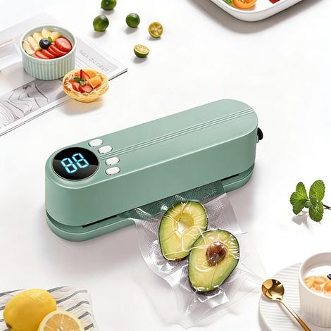 KLVGTIFS PU - Scelleuse sous vide portable USB 1200mAh. Scelle snacks, fonctions succion/gonflage externes. Pour cuisine et plein air. (1/5)