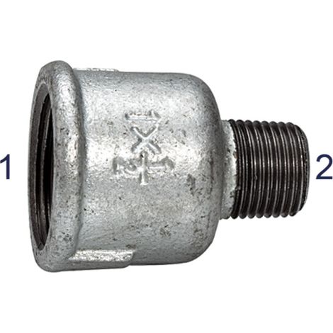 Riegler Reduziermuffe 246, IG/AG, Rp 1 1/4, R 3/4, schwarzer Temperguss (1/2)