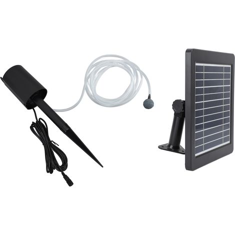 6V 4W Ensemble Solaire Oxygénateur d'Étang Pompe à Oxygène Étanche IP64 0.8L/min 3 Modes pour Aquarium (1/5)