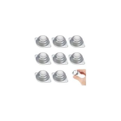8 pièces Roulettes à Billes, Transfert Roulettes de Meubles,Nylon Roulettes à Bille, Rouleaux à Billes en Nylon et en Acier Inoxydable, Rotation à 360 Degrés, pour Meubles, Etagères, Vitrines (1/5)
