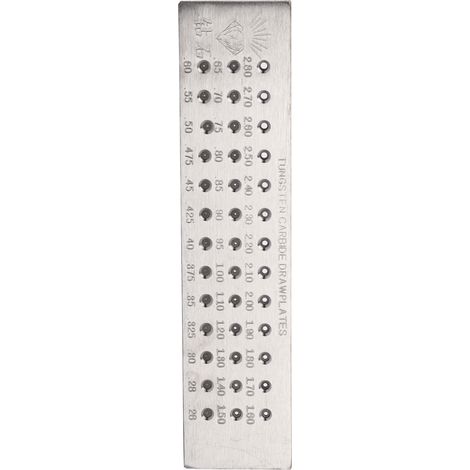 Plaque à étirer métallique ronde pour bijoux, outil de perçage et décoration (trous 0.26‑2.8 mm) (1/5)
