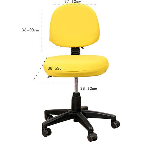 Lot de 2 housses de protection universelles extensibles pour dossier de chaise de bureau/ordinateur, compatibles avec les chaises de dessinateur pivotantes. (1/5)