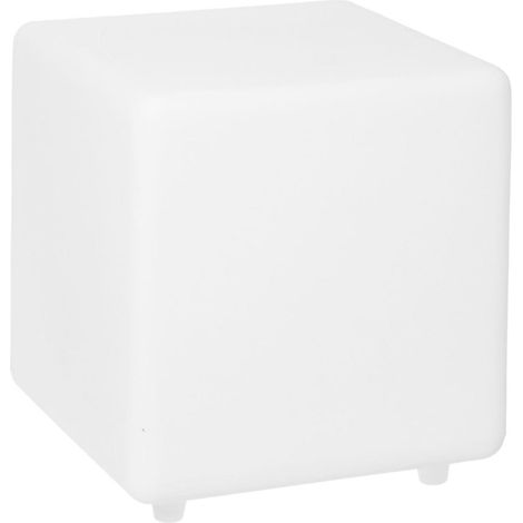 Lumisky – Cube solaire lumineux H30 cm – Tabouret table basse LED blanc et multicolore – Éclairage d'ambiance extérieure – Alimentation solaire