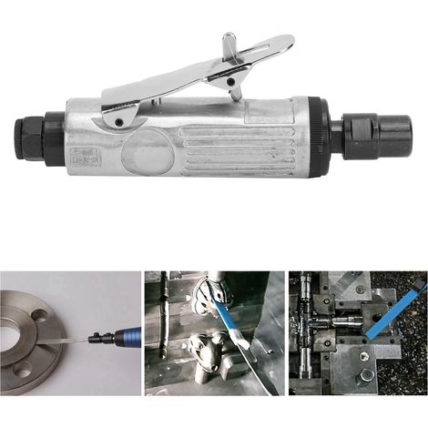 Pneumatischer Druckluft-Geradschleifer 1/4" Mini-Zinklegierungsschleifmaschine zum Schleifen, Polieren und Gravieren, 22.000 U/min, eingebauter Regler, 90 PSI Druck, 467 g leicht, für den Heimgebrauch (1/5)