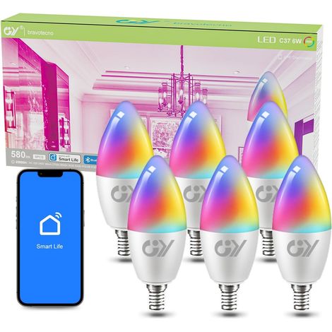 Lot de 2 Spots RGBW WIFI Bluetooth Smart Encastrables Led Dimmable, 9W, 760 lumen, 230V, Interrupteur tactile,éclairage plafond encastré pour Cuisine, exposition,Salon, Couloir, bars,Galerie