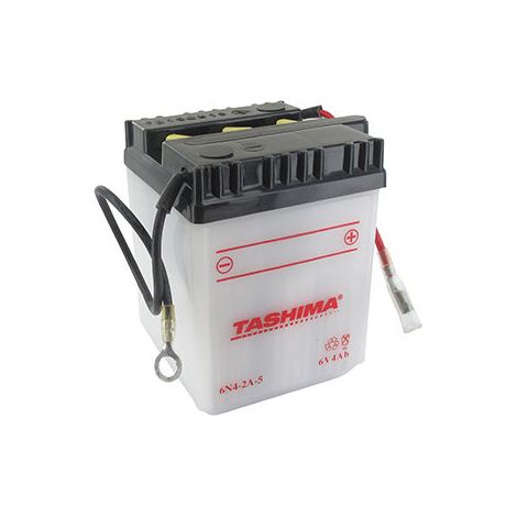 Batteria al Piombo Tashima 6V, 4A. L: 71, P: 71, H: 96mm, + a Destra Per Moto. (consegnata Senza Acido). - Batteria da Riempire con Acido