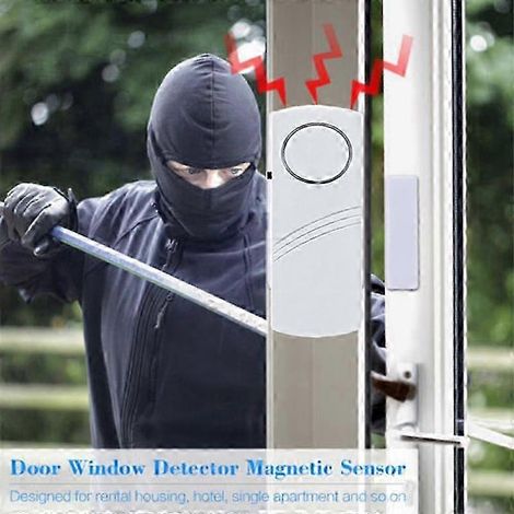 Drahtloser Tür- und Fensteralarm (90 dB) mit Magnetsensor für Zuhause, Büro und Tresor – Langfristiges Sicherheitssystem – Diebstahlsicherung bis 2025 (1/2)