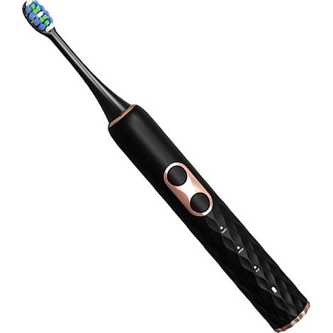Brosse à dents électrique sonique rechargeable à lévitation magnétique, poils souples, noire (1/5)