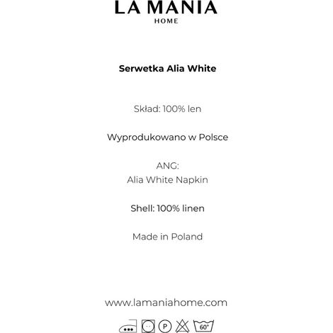 Alia White Serviette (1/5)