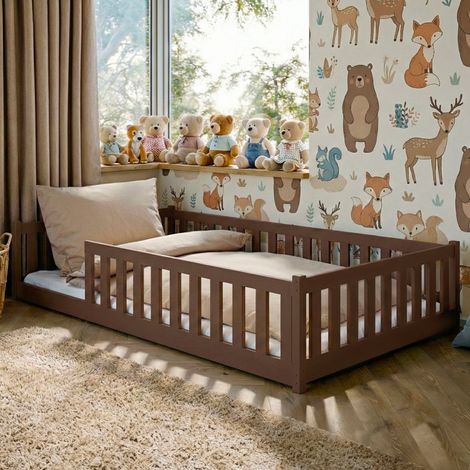 Standbett 120x200 inkl. Lattenrost Maya Dunkelbraun