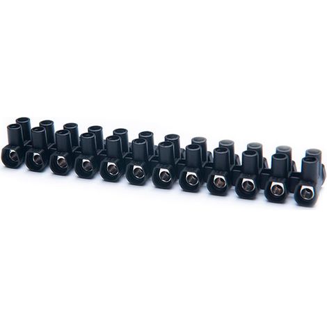Bornier 12 pôles 6 mm² (450 V 41 A) noir